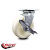 Service Caster 6 Inch Nylon Swivel Caster with Roller Bearing and Brake SCC-30CS620-NYR-TLB